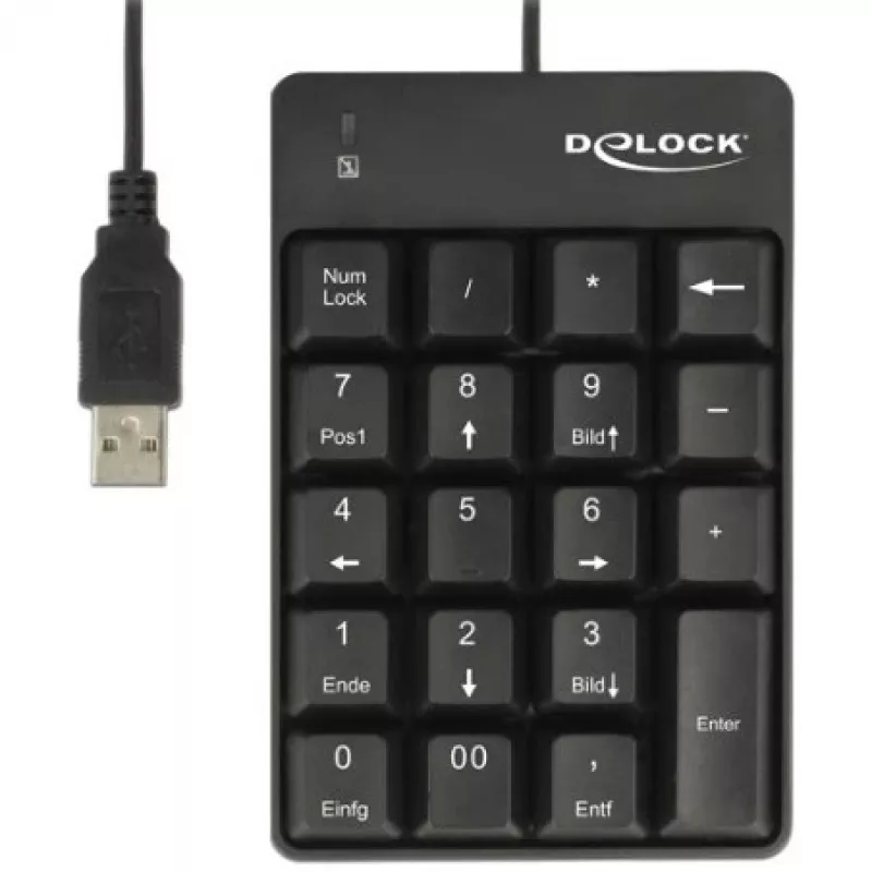 Numerický blok klávesov DeLOCK 12481 Universal USB čierny