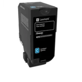 Tonerkartuša Lexmark 74C20CE 2500 strán azúrová