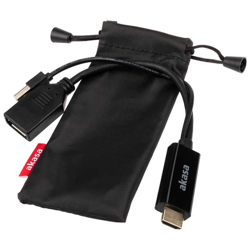 HDMI na DisplayPort adaptérový kábel Akasa AK-CBHD24-25BK