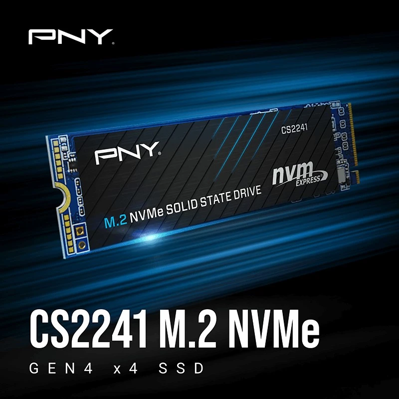 SSD PNY CS2241 M.2 NVMe PCIe 4.0 1 TB – čítanie 5100 MB/s, zápis 3200 MB/s