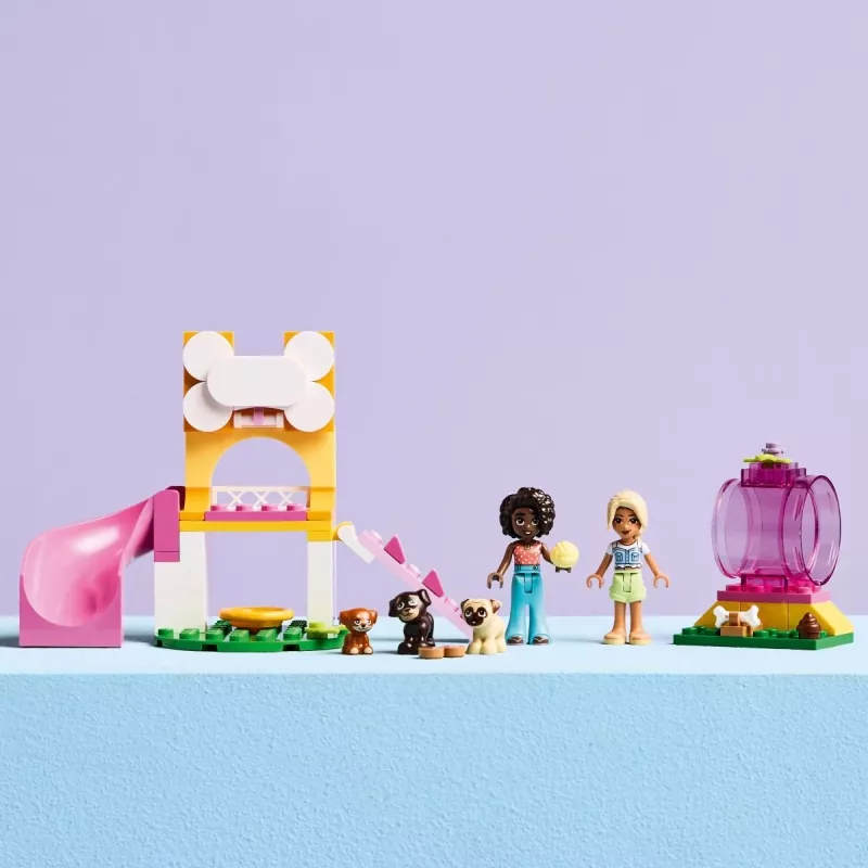 Stavebná hračka LEGO Friends Ihrisko pre šteniatka sada 42665, 66 dielov, 2 minifigúrky, vek 4+