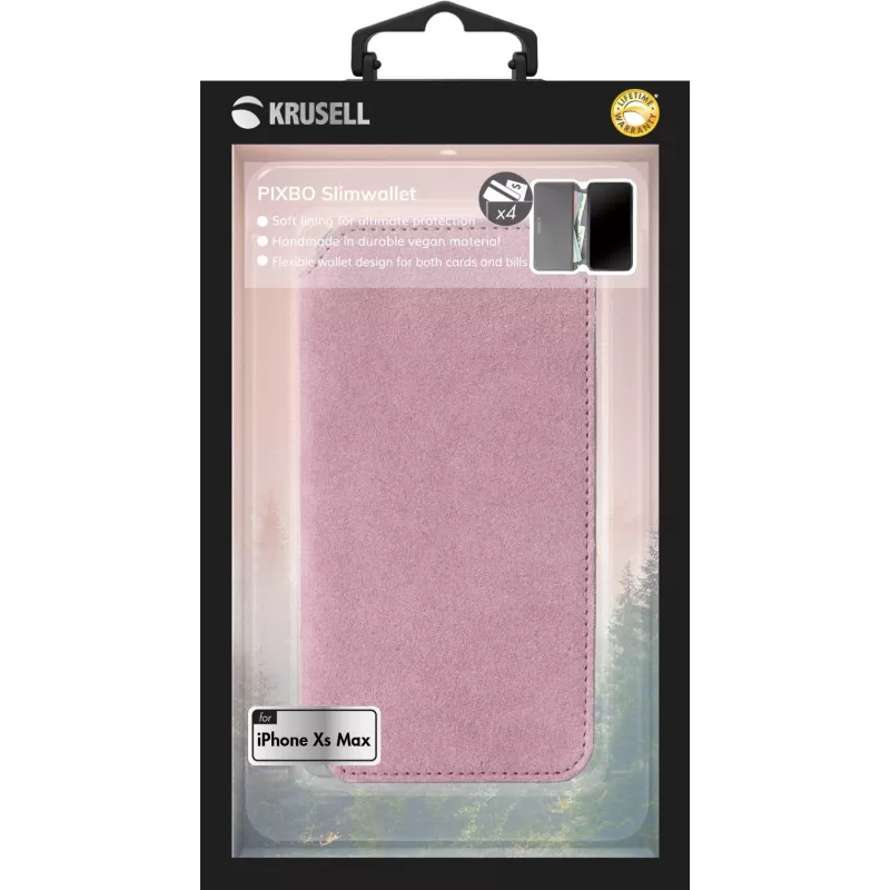 Puzdro s klopou Krusell Broby 4 Card SlimWallet iPhone XS Max