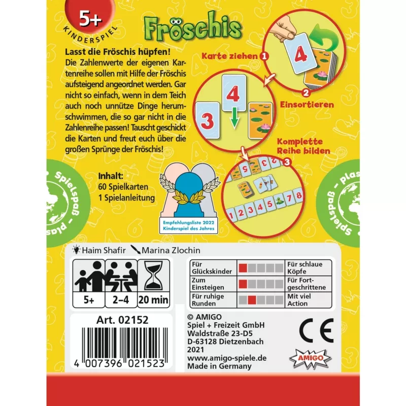 Amigo Fröschis 20-minútová kartová hra Koncen