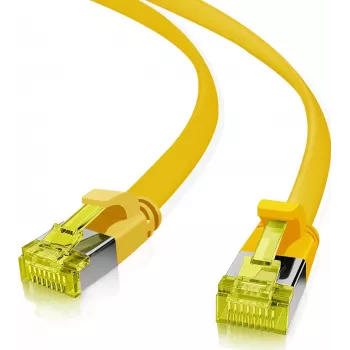 helos Cat.6a Ultra-Flat U/FTP AWG 32 Patch kábel 205251, 7,5 m, žltý