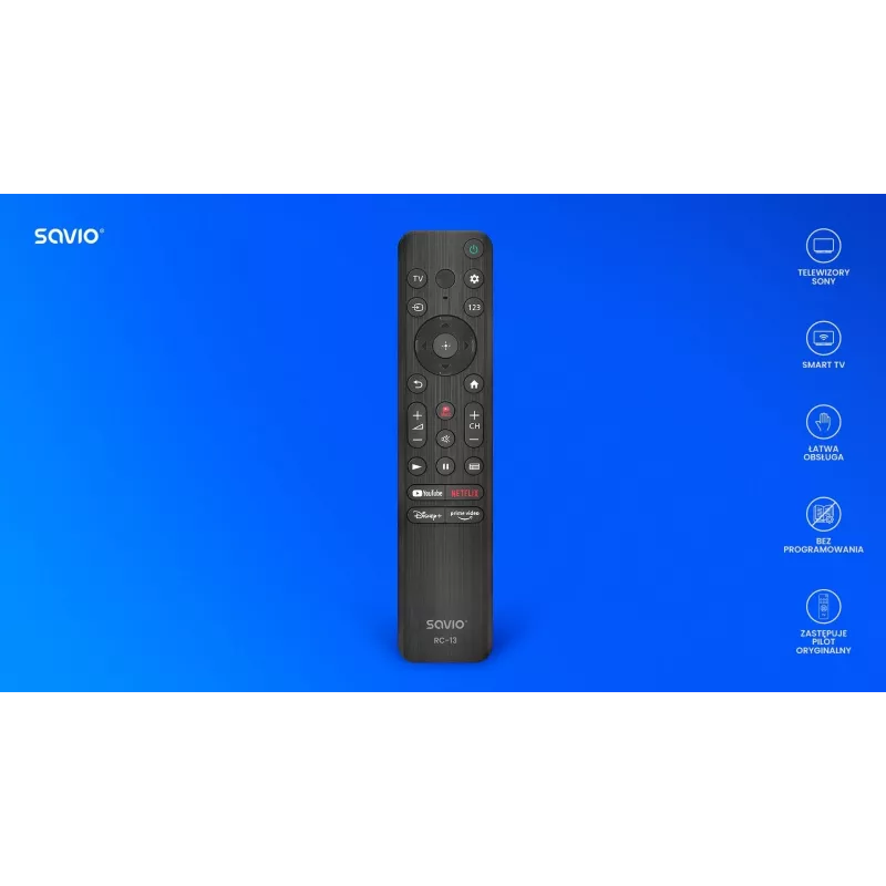 Diaľkový ovládač Savio RC-13 IR Wireless pre Sony TV 10 m dosah