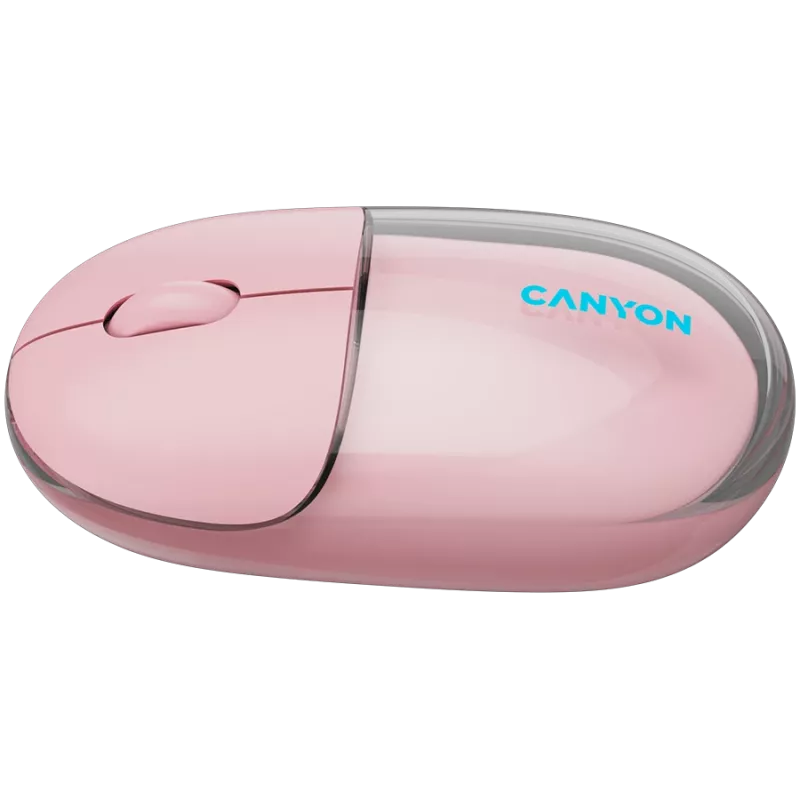 CANYON myš OnClick 24 BT/ bezdrôtová priehľadná/ružová