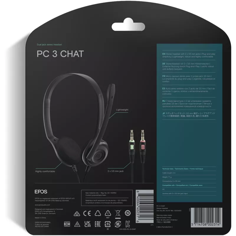 Sennheiser PC 3 CHAT headset čierny