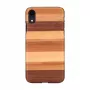 Ochranné puzdro na smartphone man and wood pre iPhone XR – čierny pieskový povrch