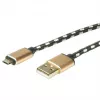 ROLINE 11.02.8820 USB kábel 1,8 m USB 2.0 USB-C Micro-USB B čierny - zlatý (11.02.8820)