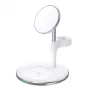 Choetech T586-F 3v1 magnetický bezdrôtový nabíjací stojan, 15 W, biely