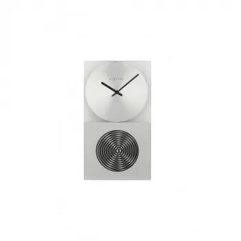 NeXtime hodiny 3028 OP hodiny, 16x30,2 cm, nástenné, sklo, strieborná