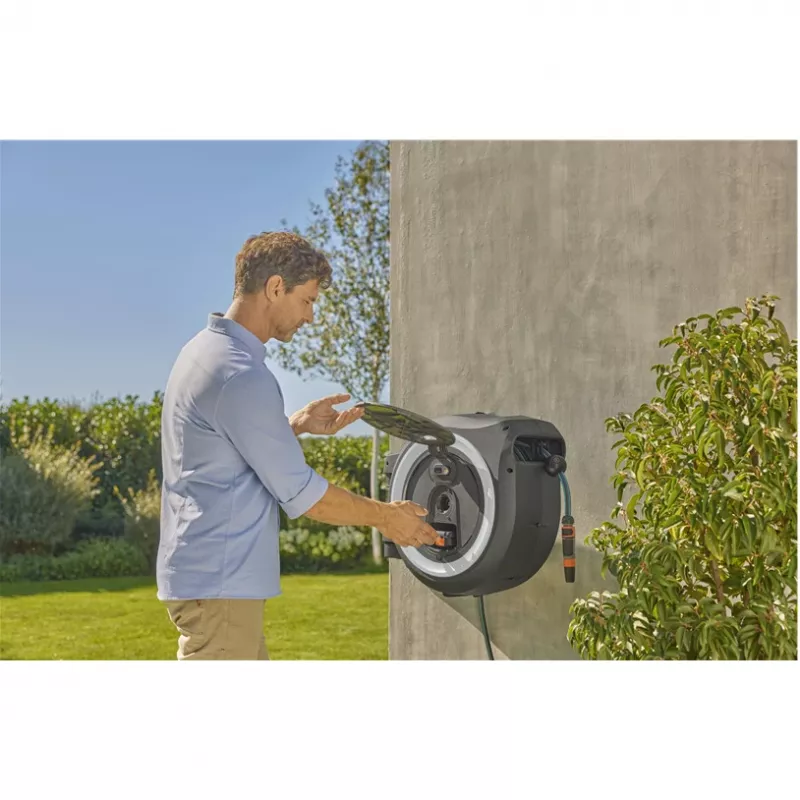 Gardena PowerRoll XL 18V akumulátorový nástenný box na hadicu, 35 m, bez akumulátora