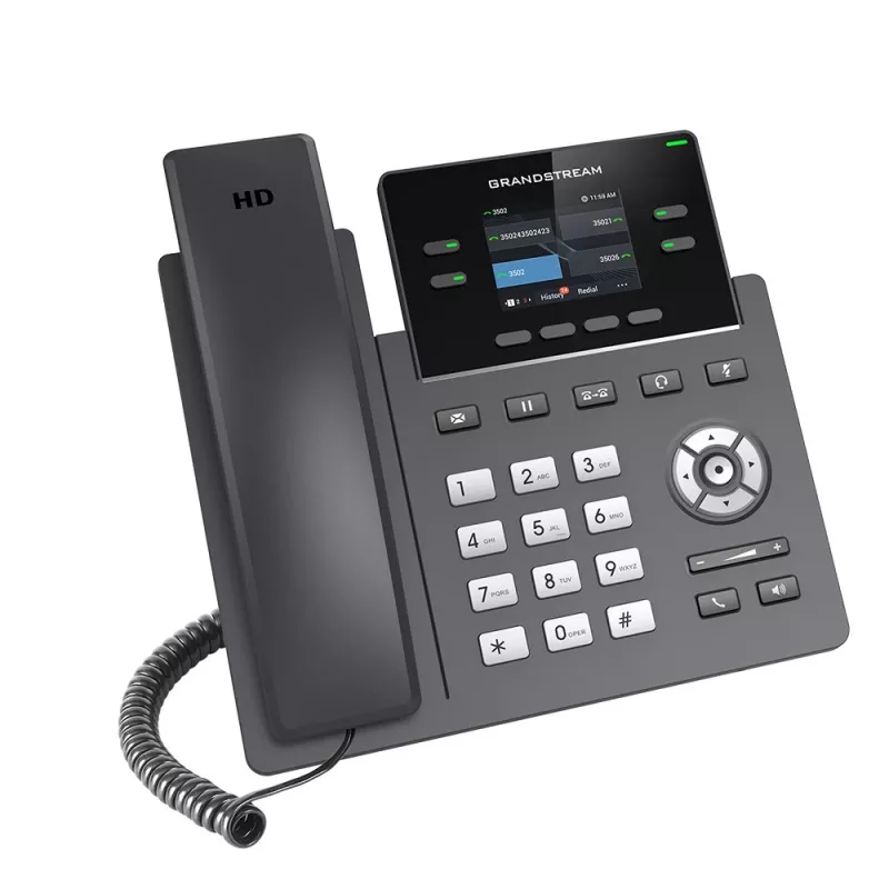 IP telefón Grandstream Networks GRP2612G čierny 4 linky LCD