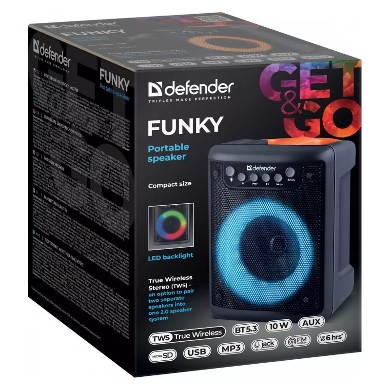 Bluetooth reproduktor FUNKY 10W, 65053, DEFENDER