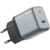 Nabíjačka pre mobilné zariadenia Satechi ST-UC30WCM-EU — univerzálna AC nabíjačka do interiéru s 1× USB-C, čierna/strieborná