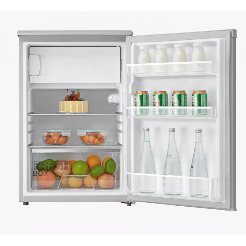 Voľne stojaca chladnička Midea MDRD168FGE01 — 113L (chladnička 97L, mraznička 16L), 84,5 cm, biela