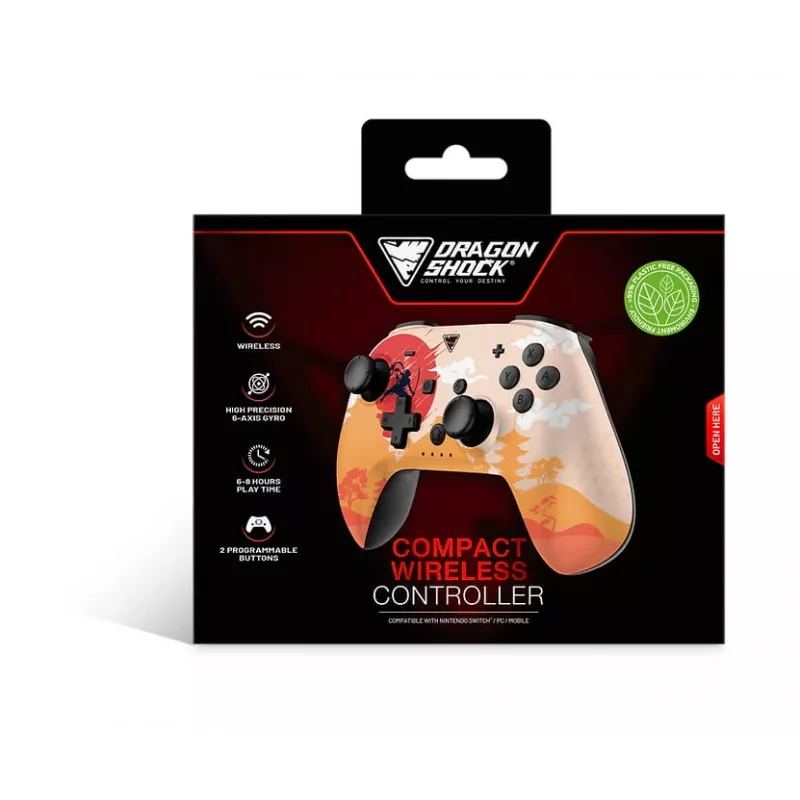 Dragonshock PopTop Compact - gamepad - Nintendo Switch - tlačidlo Späť - D-Pad - tlačidlo Home - tlačidlo Reset - bezdrôtový - Bluetooth - USB Type-C (D