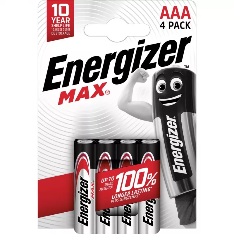 Energizer batérie Alkaline Max AAA LR03, 4 ks, ekologické balenie