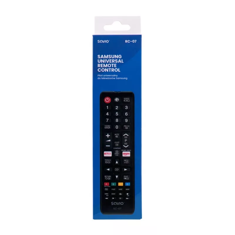 SAVIO diaľkový ovládač RC-07 pre Samsung TV, IR Wireless, čierny, tlačidlá