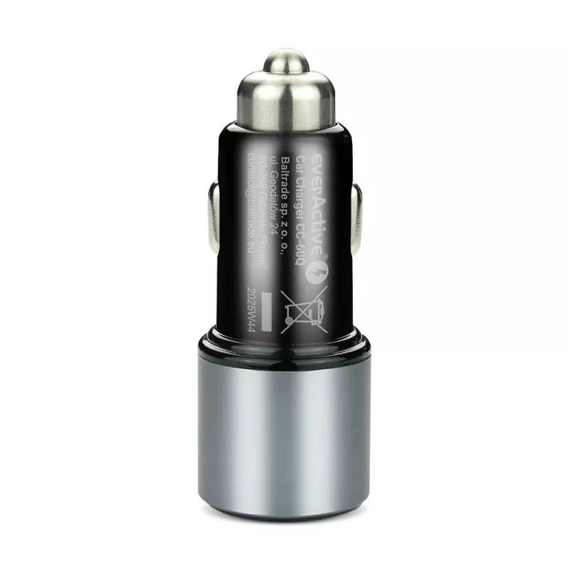 Auto nabíjačka everActive CC-60Q, QC3.0, až do 83W, USB auto napájací adaptér