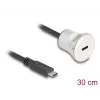 USB kábel DeLOCK 88183 0,3 m USB-C čierny strieborný