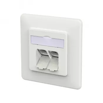 METZ CONNECT zásuvka E-DAT C6A LSA++ 2 port UP dopravná biela