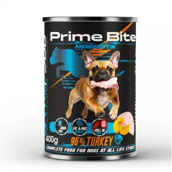 PRIME BITE Monoprotein Morka s tekvicou - mokré krmivo pre psy - 400g