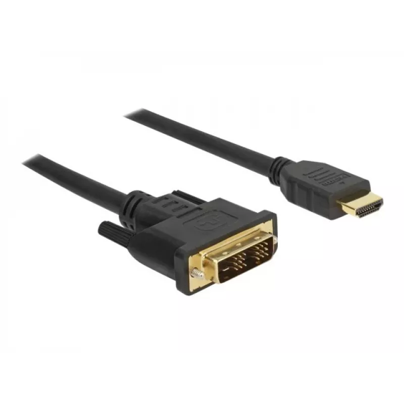 Video kábel adaptér DeLOCK 85582 1 m HDMI Type-A DVI-D čierny