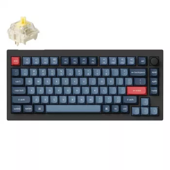 Keychron V1 Max klávesnica univerzálna USB RF Wireless Bluetooth čierna sivá 75% mechanická