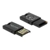 DeLOCK USB 2.0 čítačka kariet čierna Micro SD MicroSDHC MicroSDXC 480 Mbit/s