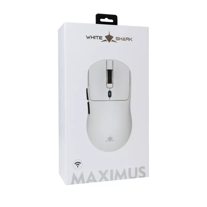 Myš White Shark GM-9010 MAXIMUS biela USB