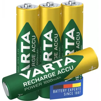 VARTA HR03 AAA Recharge Accu Power 1000 mAh 05703 akumulátory 4 ks zelená, žltá