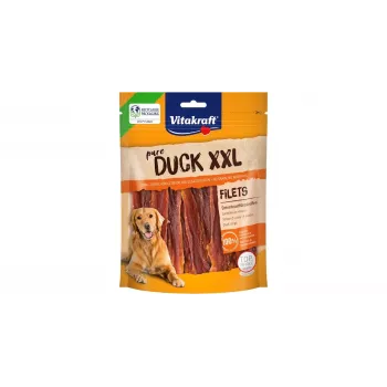 Maškrty pre psov Vitakraft Duck Fillets XXL 250 g — kachacie filé, prírodná maškrta, bez obilnín, proteín 50 %