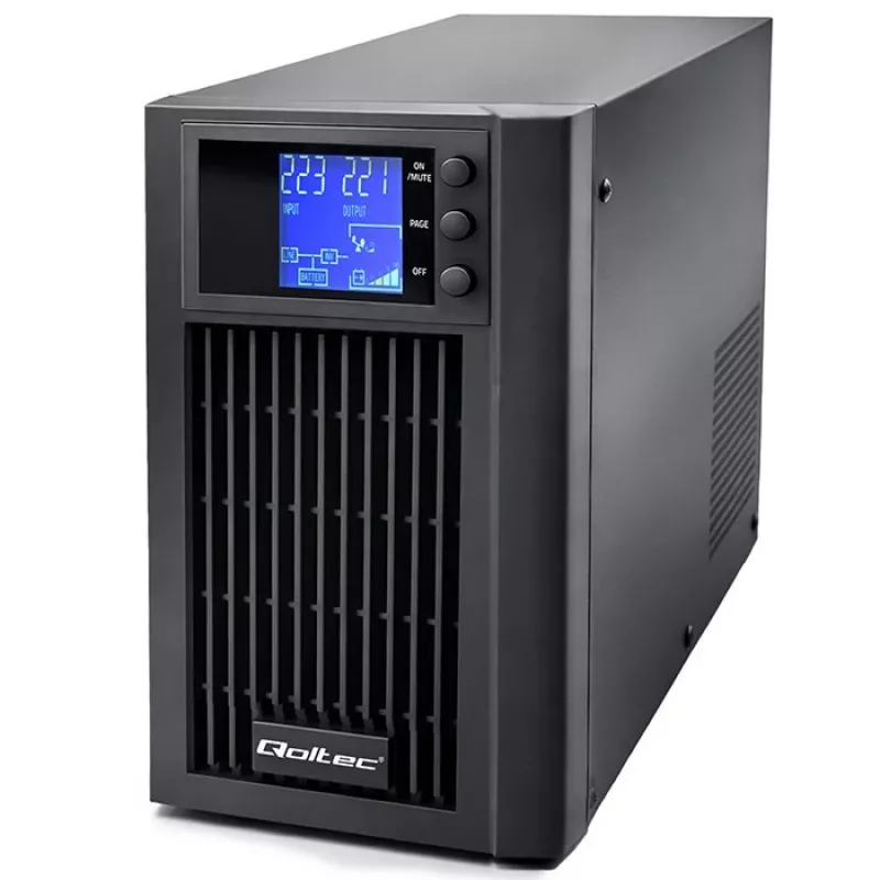 UPS QOLTEC Pure Sine Wave 2kVA 1600W s AVR a LCD displejom