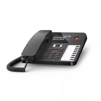 DECT telefón Gigaset DESK 800A káblový mikrotelefón 200 položiek telefónneho zoznamu čierny
