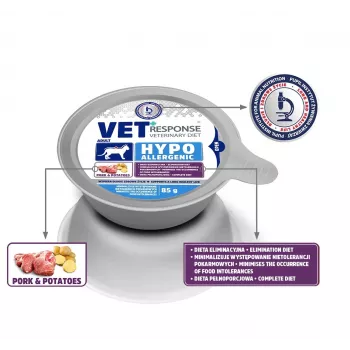 VET RESPONSE Hypoallergenic bravčové - mokré krmivo pre mačky - 85 g