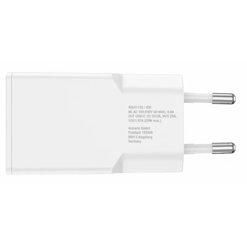 4smarts PDPlug Slim Smartphone - Tablet biely AC rýchle nabíjanie vnútorné (541120)