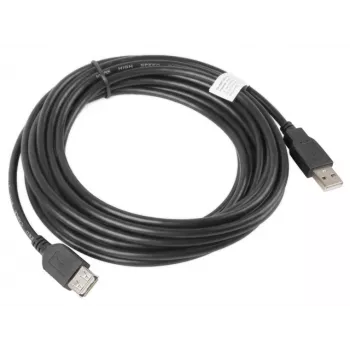 Lanberg CA-USBE-10CC-0050-BK USB kábel 5 m USB 2.0 USB A čierny (CA-USBE-10CC-0050-BK)