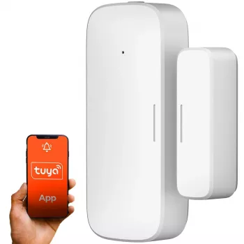 Bezdrôtový senzor dverí a okien Extralink EX.34897 – magnetický kontakt, batériové napájanie, Smart Home bezpečnosť