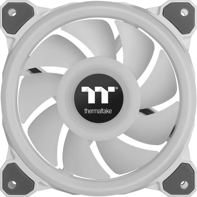 Ventilátor radiátora Thermaltake Riing Quad 12 RGB TT Premium Edition CL-F100-PL12SW-A, 120 mm, 3 ks s ovládačom, biely