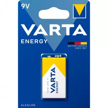 Batéria Varta ENERGY 9 V alkalická — 9 V, výška 48,5 mm, 46 g, 1 ks