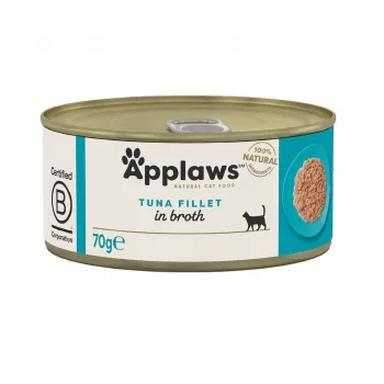 APPLAWS tuniakové filé vo vývare - mokré krmivo pre mačky - 70g
