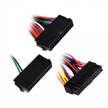 Napájací adaptér SILVERSTONE SST-PP10 — duálny 24-pin na samostatný 24-pin káblový adaptér