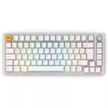 Mechanická klávesnica GLORIOUS GMMK Pro 75% biela Hot-Swap RGB, ISO rozloženie