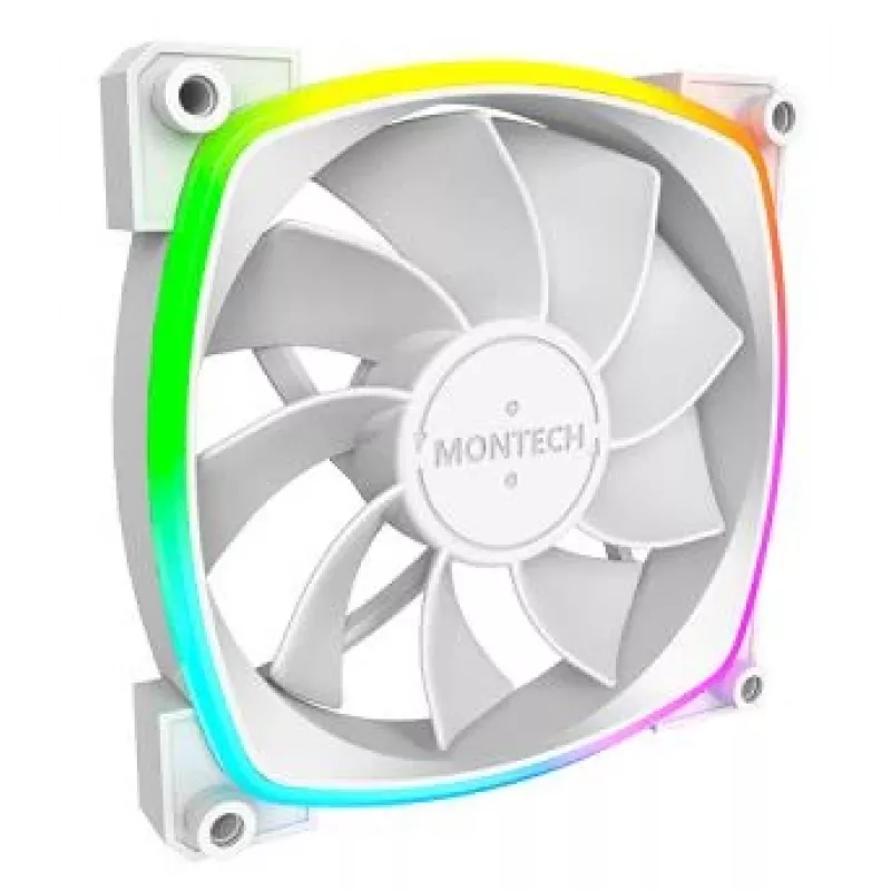 Montech RX120 PWM ventilátor počítačovej skrine 12 cm biely 3 ks