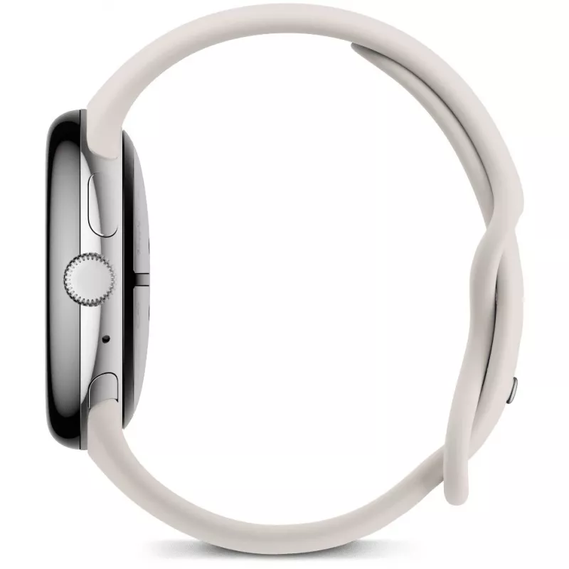 Google Pixel Watch 3 45 mm Wi-Fi inteligentné hodinky, leštené striebro (Porcelain)