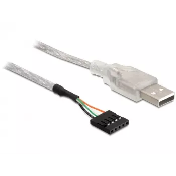 USB 2.0-A konektor samec na Pin-Header kábel DeLOCK 83078 strieborný