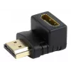 HDMI adaptér GEMBIRD A-HDMI90-FML, HDMI na HDMI, pravouhlý 90° adaptér, čierny