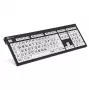 Logickeyboard XL Print Universal USB QWERTZ nemecká čierna biela