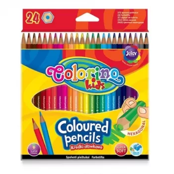 Colorino Kids šesťhranné farebné ceruzky 24 farieb